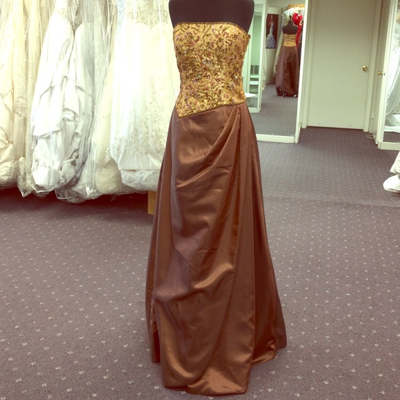 Brown and Gold Gown