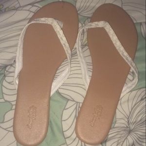 White summer sandals