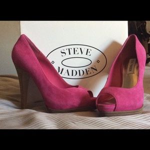 Steve Madden Bright Pink Heels, fuschia