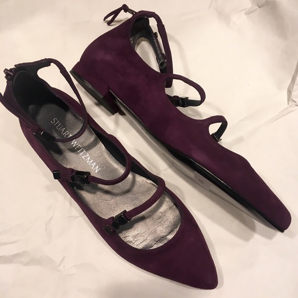 🌟15% OFF [NIB] Stuart Weitzman Flippy Suede Flats