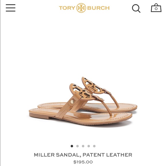 Tory Burch Miller Sandal Patent Leather color Sand