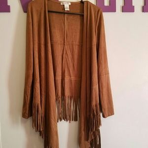 Long fringe cardigan