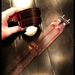 New men's leather cuff.