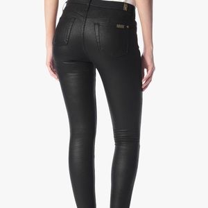 7 For All Mankind Jeans - Faux Leather Skinny Jeans in Black 7 For All Mankind Jeans - Faux Leather Skinny Jeans in Black