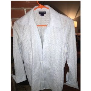 Ann Taylor Eyelet Women's Dress Shirt