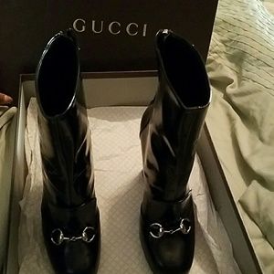 Gucci Patent Leather Boots "100% Authentic"🎬🎥