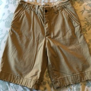 Boys abercrombie khaki button fly shorts