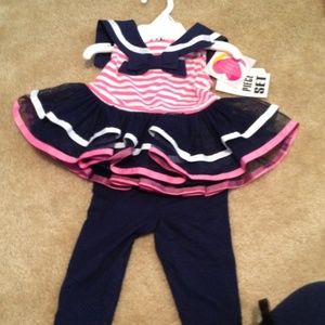 3-6 months long pant tutu outfit