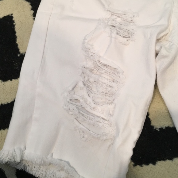 Adorable Ripped White Denim - Picture 2 of 3