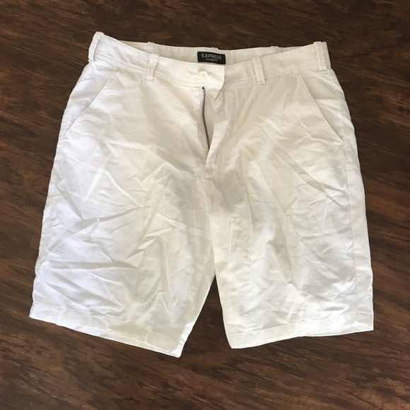White Express shorts