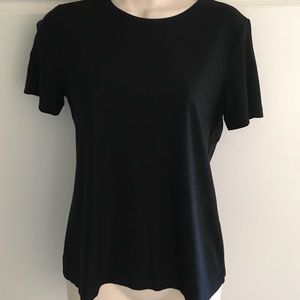 Carol Little scoop neck black top size small.