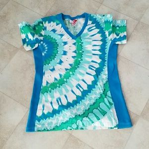 White Cross Scrub Top