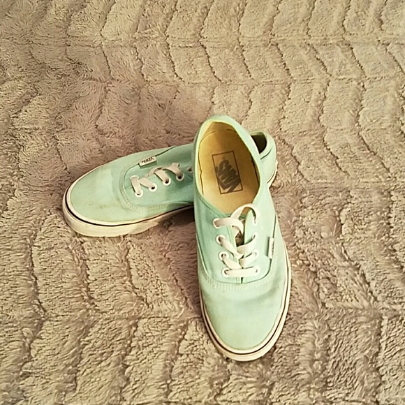 7, Beach Glass, Lace Up Vans