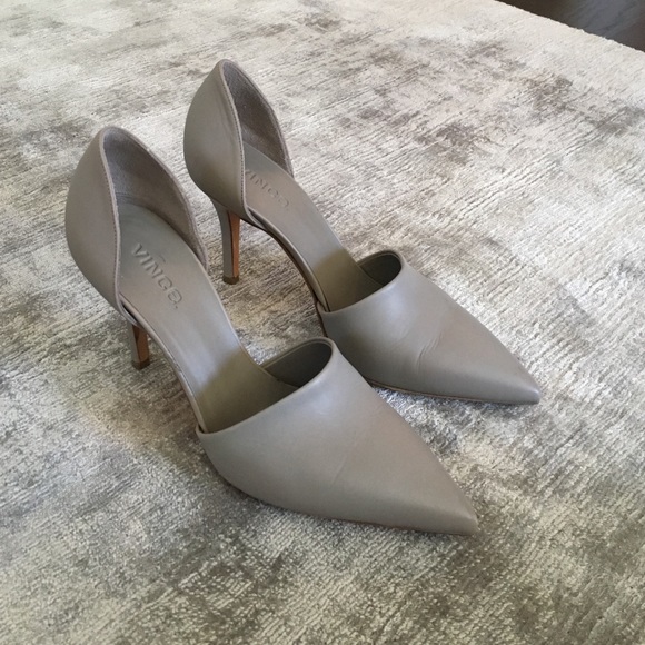 WORN ONCE Vince D'Orsay Pump Gray leather 8