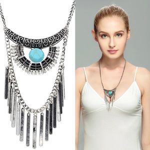 Turquoise Stone Pendant Necklace