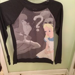 Alice in Wonderland long sleeve shirt- size M