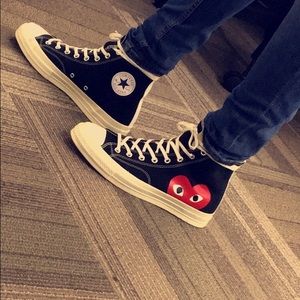 comme des garcon high top converse