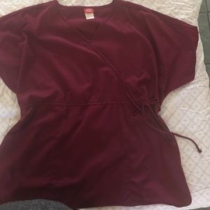 Dickies XL burgundy scrub top.