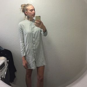 Aritzia Lght Denim Button Up Dress
