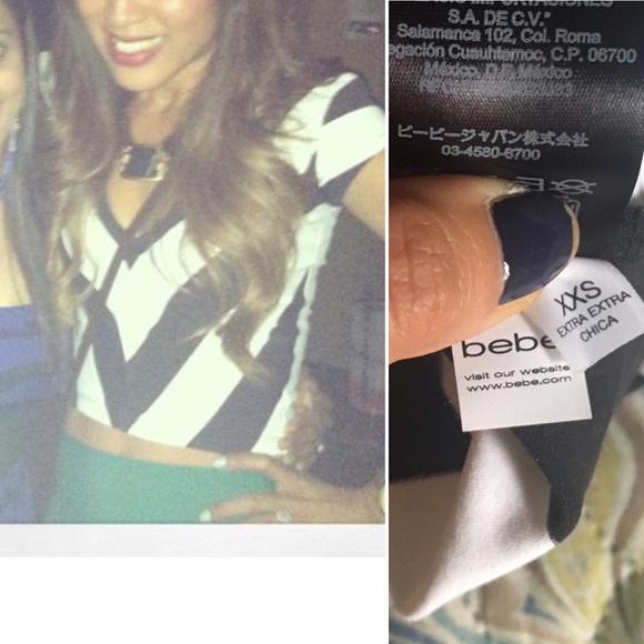 🆕Bebe Striped Cropped Top - Picture 3 of 4