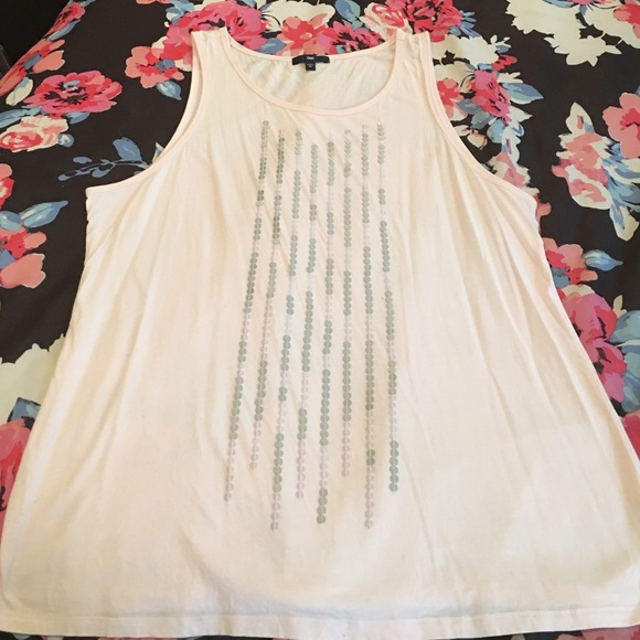 GAP Tops - Baby pink sequined tank