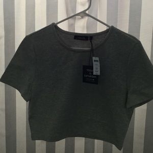 Kate Spade Saturday gray crop tee!😃 size medium..