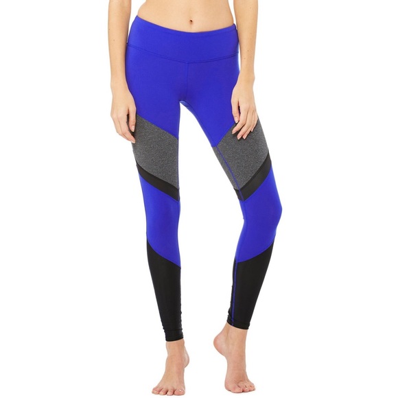 Blue, grey & black mesh Alo leggings!