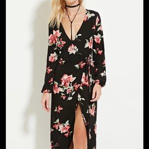 ⚡️CCO⚡️Forever 21 Floral Print Wrap Midi Dress