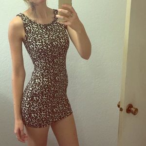 Animal print spandex mini dress