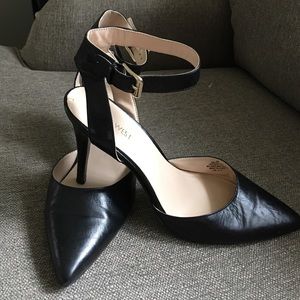 Nine West Ankle Strap D'Orsay Pumps Black