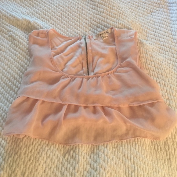 Pink ruffle top