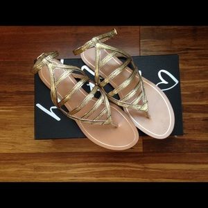 Banana Republic Rhone metallic sandals