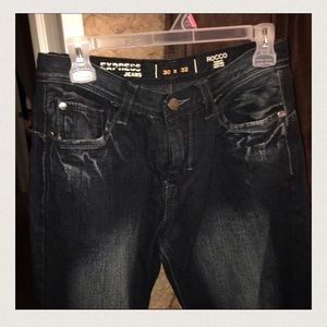 Men's Express Slim Fit Low Rise Boot Cut Jeans