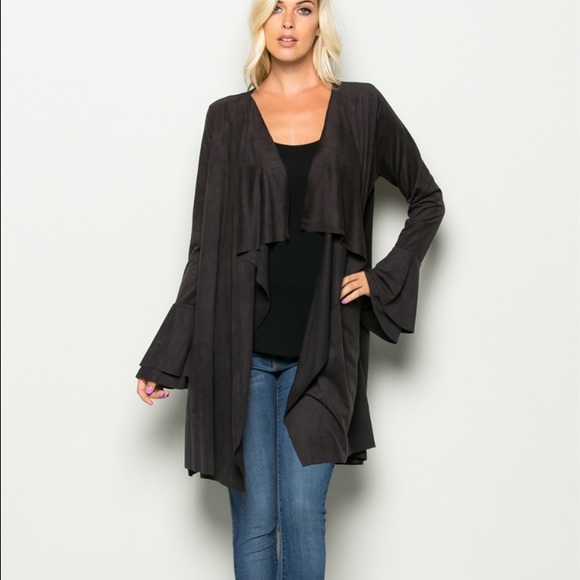 Bohemian jacket with pockets and bell sleeves - Picture 2 of 4