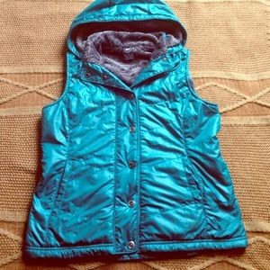 REI puffer vest lined with super soft material!