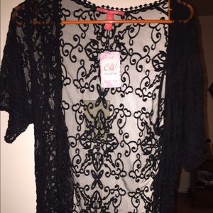 Black sheer kimono size XS