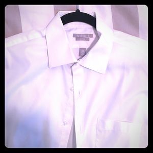 VAN HEUSEN white pattern dress shirt