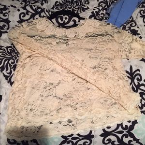 Size S white/cream lace shirt