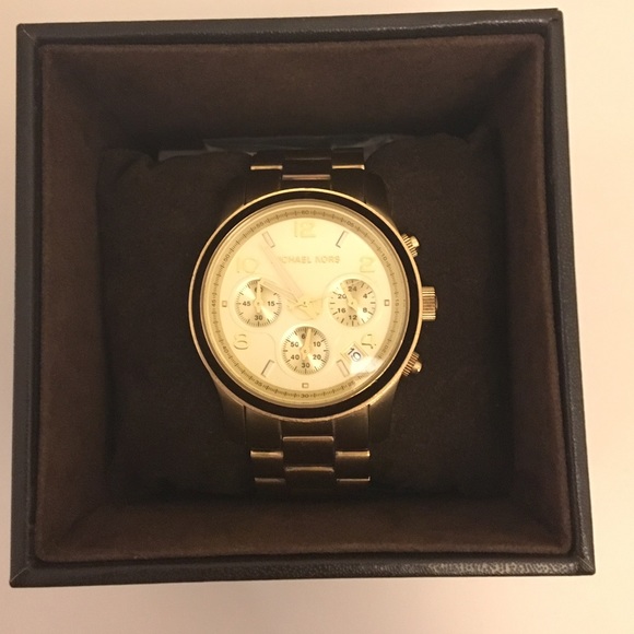 Michael Kors Gold Tone Runway Watch