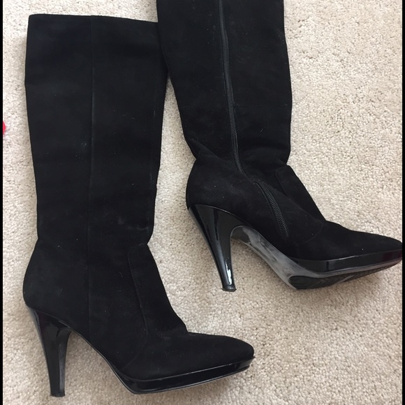 Bandolino black suede tall boots