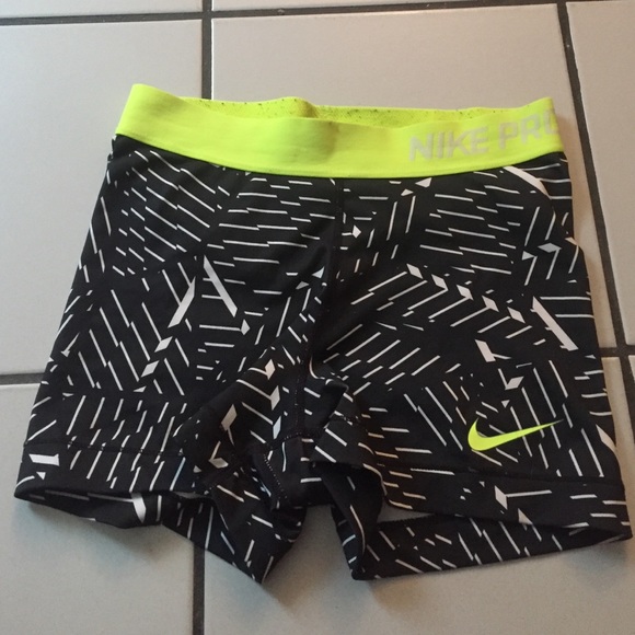Black & White Nike Pro Shorts