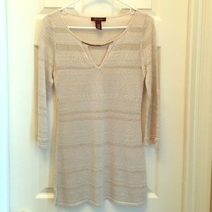 White House Black Market dressy cream sweater