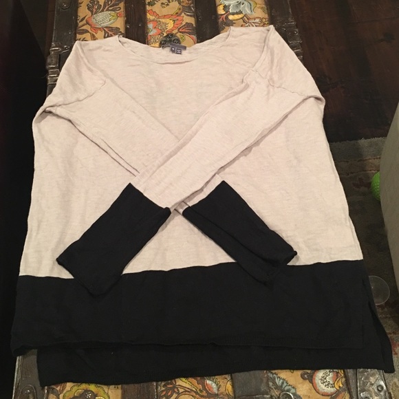 Vince Sweater, Oatmeal Color w/ Black trim M