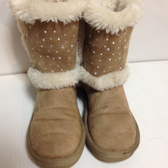 Justice Shoes - Justice beige sparkle boots 13 Justice Shoes - Justice beige sparkle boots 13