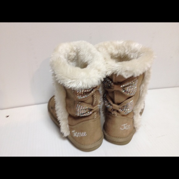 Justice Shoes - Justice beige sparkle boots 13 Justice Shoes - Justice beige sparkle boots 13