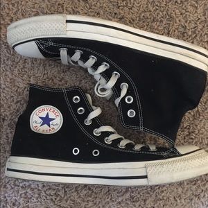 Black high top converses