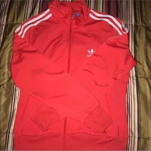 Red adidas jacket!