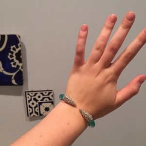 Alexis Bittar Encrusted Pyramid Hinge Bracelet