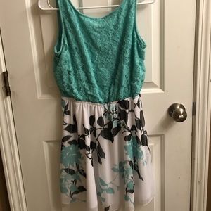 teal summer dress