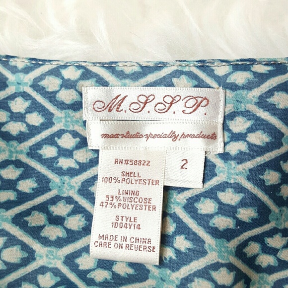 {Max Studio} Teal Flare Printed Skirt - Picture 5 of 5